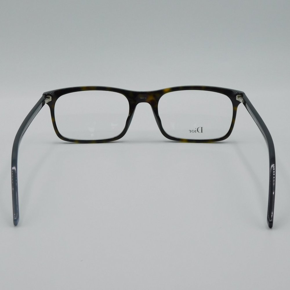 NEW DIOR BLACKTIE 235 581 HAVANA BLACK RECTANGULAR EYEGLASSES FRAME 54-1… - Picture 8 of 10